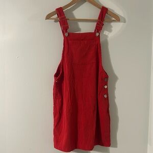 Corduroy Red Mini Dress